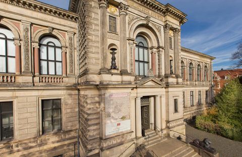 Außenansicht der heutigen Herzog August Bibliothek in Wolfenbüttel