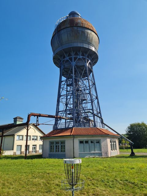 Kugelwasserturm auf dem ehemaligen Gelände der Ilseder Hütte