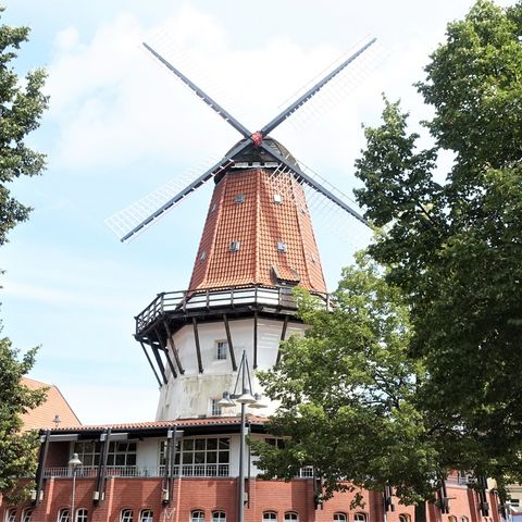 Blick auf Töpfers Mühle in der Innenstadt von Peine 